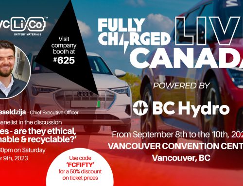 RecycLiCo Battery Materials Inc. to Participate in Fully Charged LIVE Canada Show 2023